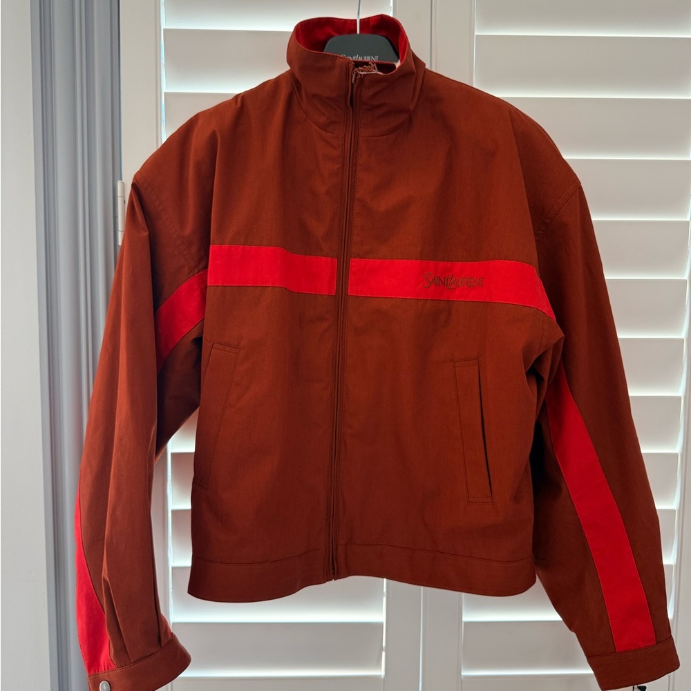 SAINT LAURENT JACKET IN COTTON COGNAC - Picture 3 of 17